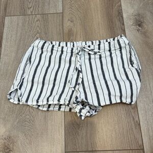 Striped Black and White Women's Shorts